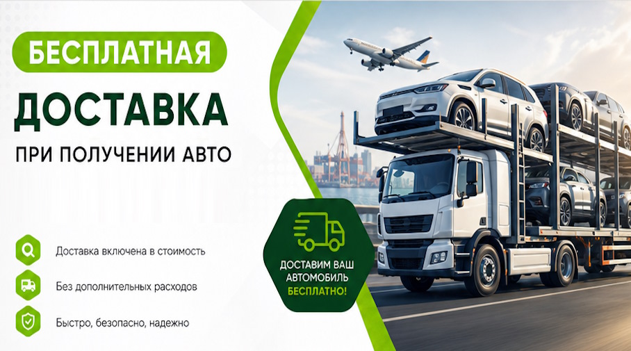 Акция! Бесплатная доставка по Ирбите при получении авто